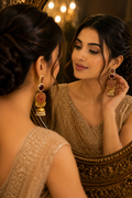 Royal Ruby Red Kundan Jhumka Earrings