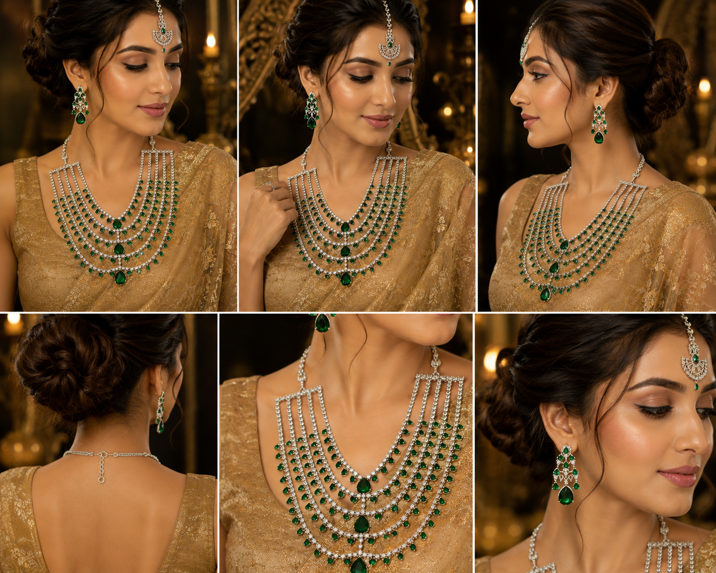 Green Ruby Diamond Elegent Set