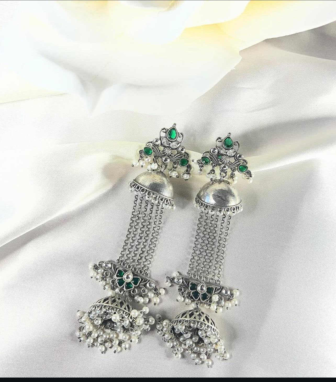 Oxidized Silver Earring 4