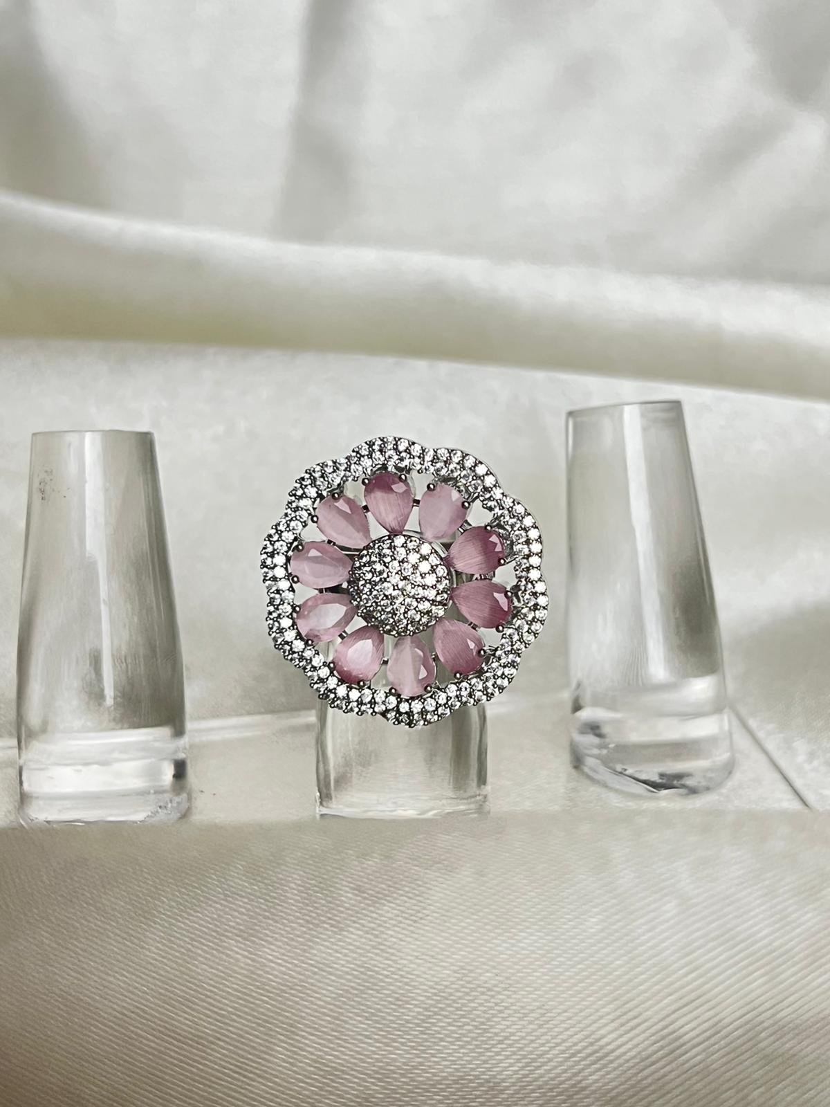 A D Stone Finger Ring 3