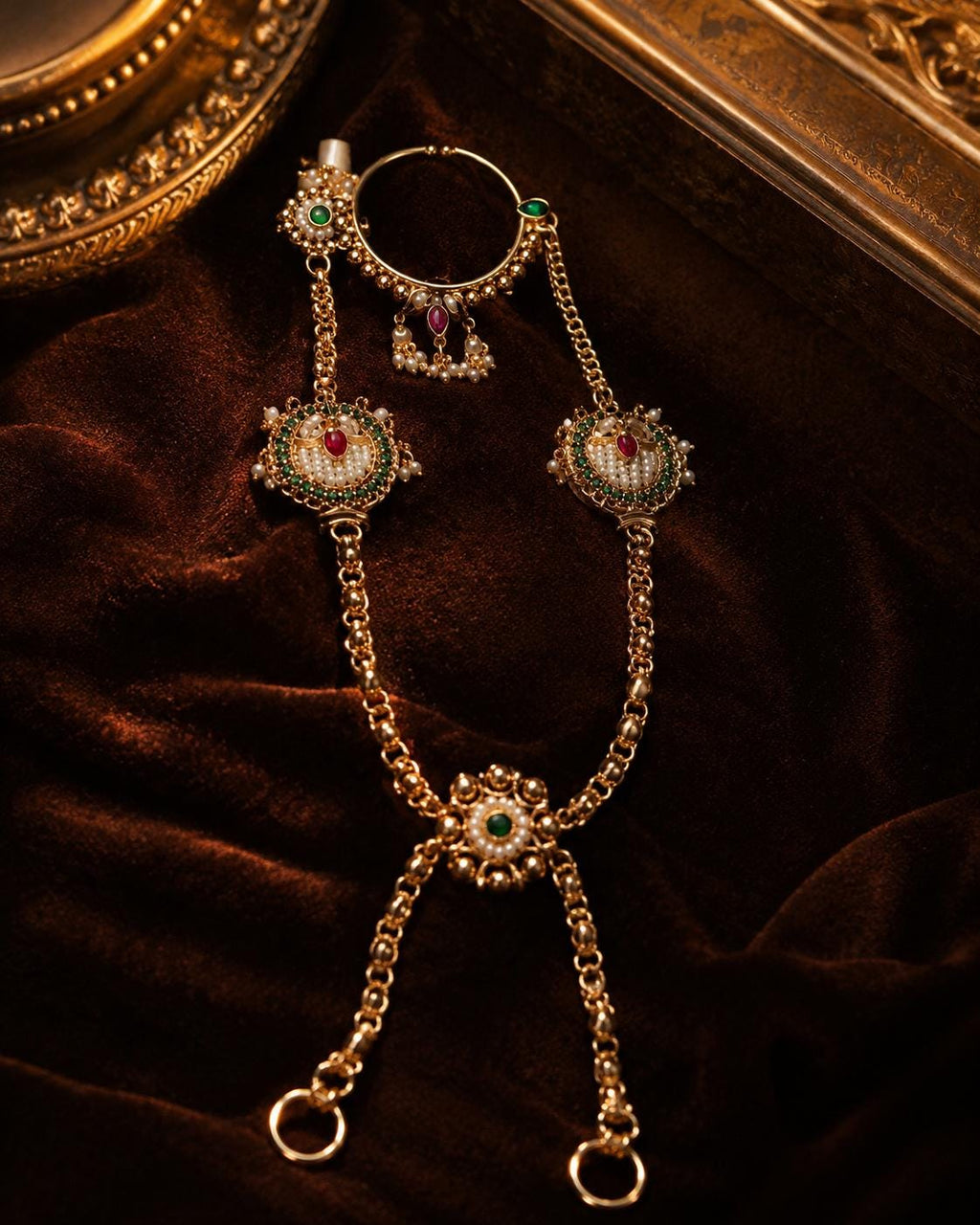Indian Bridal Jewelry Set, Kundan Style Necklace, Choker, Jhumka Earrings, Maang Tikka